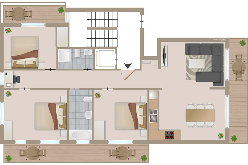 Apartments Matterhorngruss - 4. floor - ground map